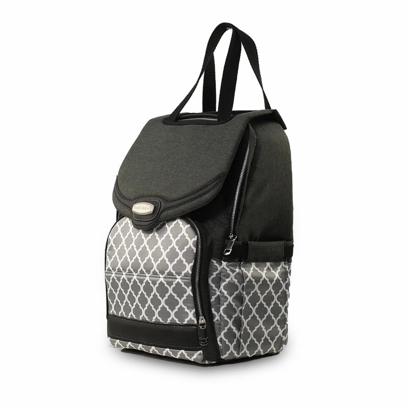 Stripped Formi Diaper Bag – Elegant Waterproof Linen with Comprehensive Padding and Smart Organization