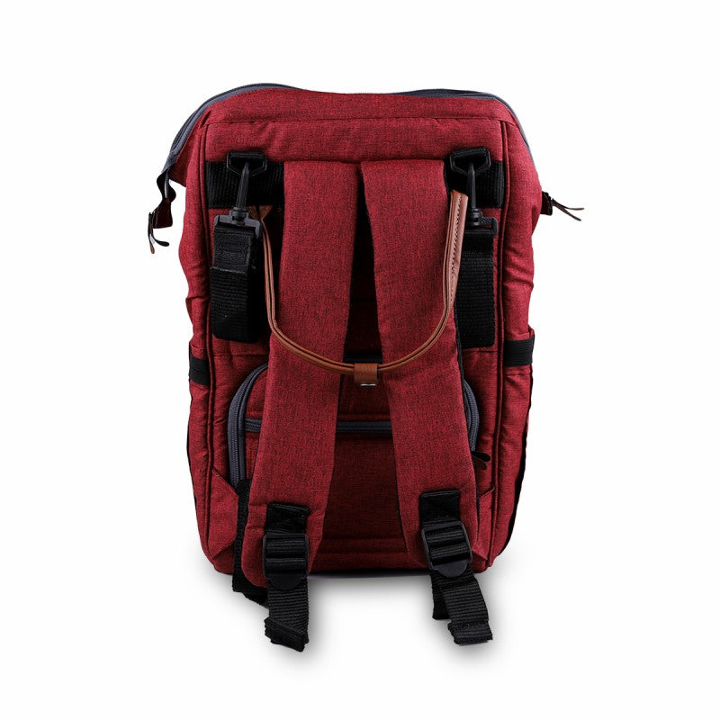 Premium Max Diaper Bag - Burgundy | Stylish, Functional, and Spacious for Parents