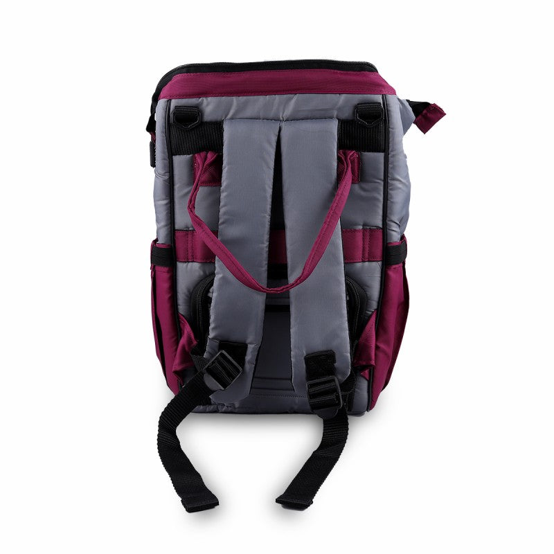 Uni Baby Diaper Bag - Burgundy and Gray | Stylish and Functional |Uni Baby