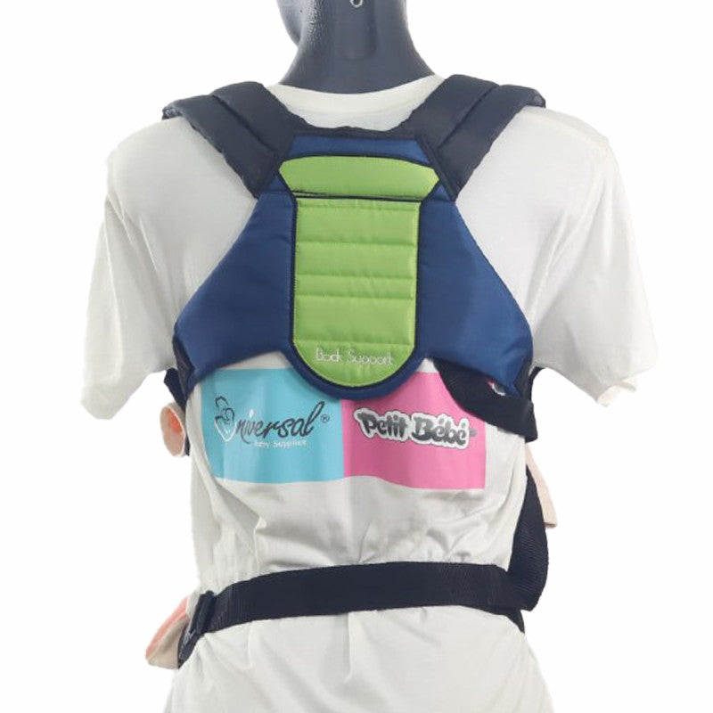 Uni Baby Baby Carrier in green & navy - 5 Positions, Ergonomic Design with Back Support | Uni Baby