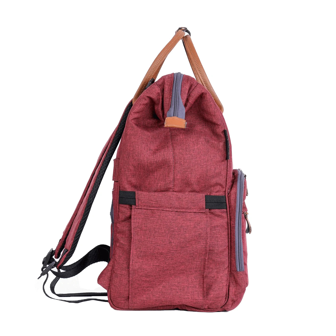 Premium Max Diaper Bag - Burgundy | Stylish, Functional, and Spacious for Parents