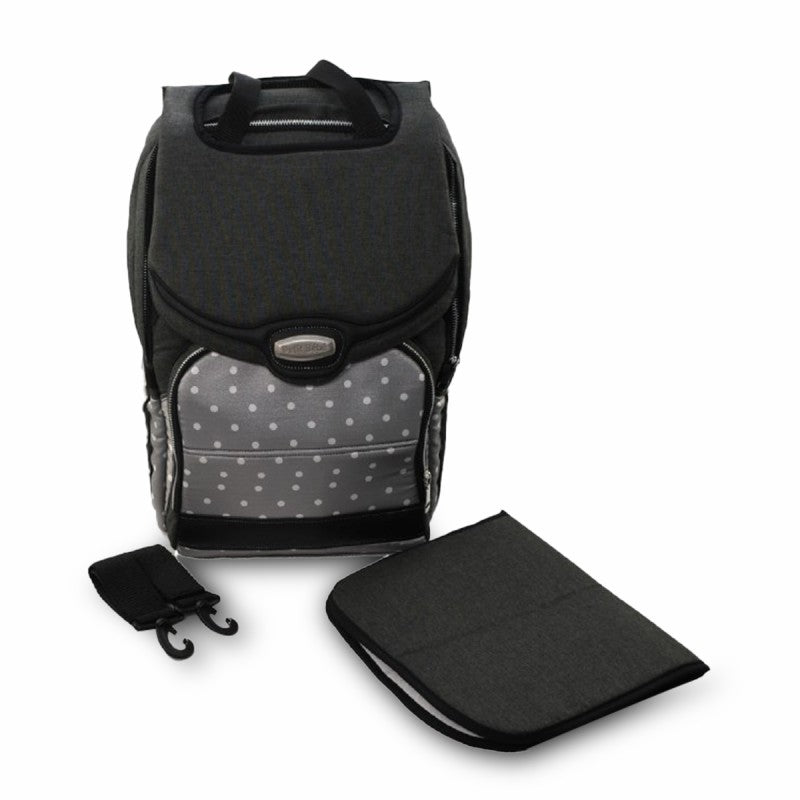 Dotted Formi Diaper Bag – Elegant Waterproof Linen with Full Padding and Superior Organizational Features