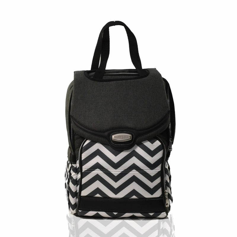 Zigzag Formi Diaper Bag – Stylish Waterproof Linen with Full Padding and Innovative Organization