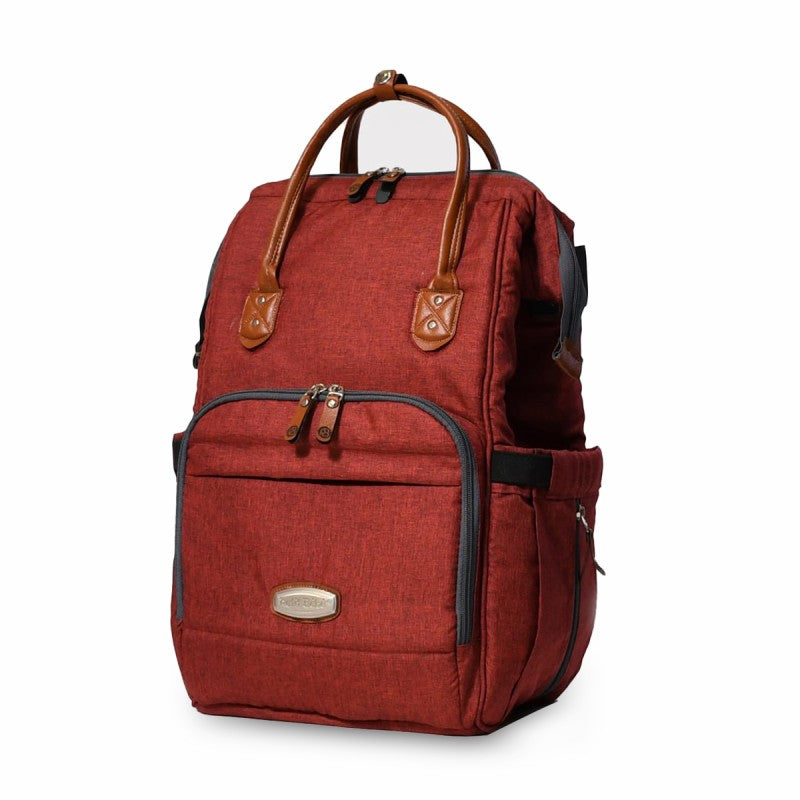 Premium Max Diaper Bag - Burgundy | Stylish, Functional, and Spacious for Parents